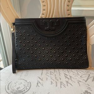 Tory Burch Fleming large zip pouch/ clutch
